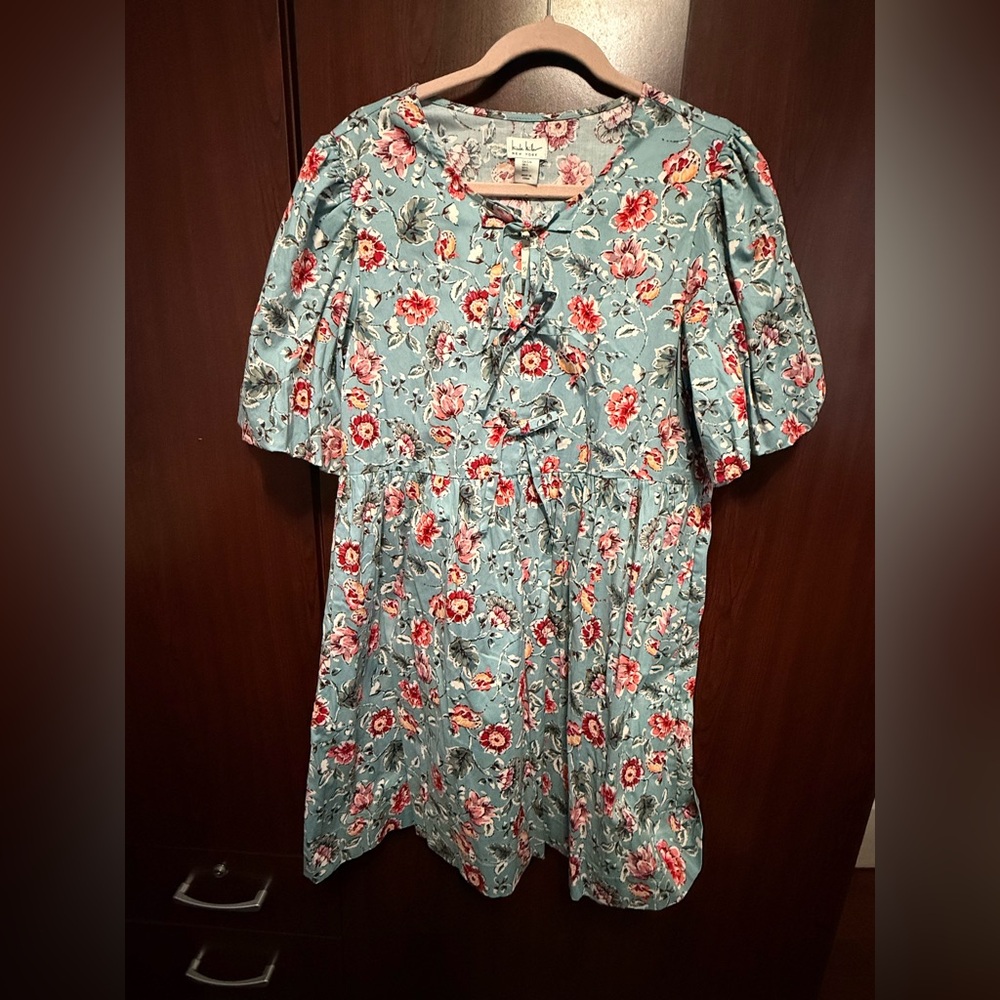 Nicole Miller Blue and Red Floral Dress